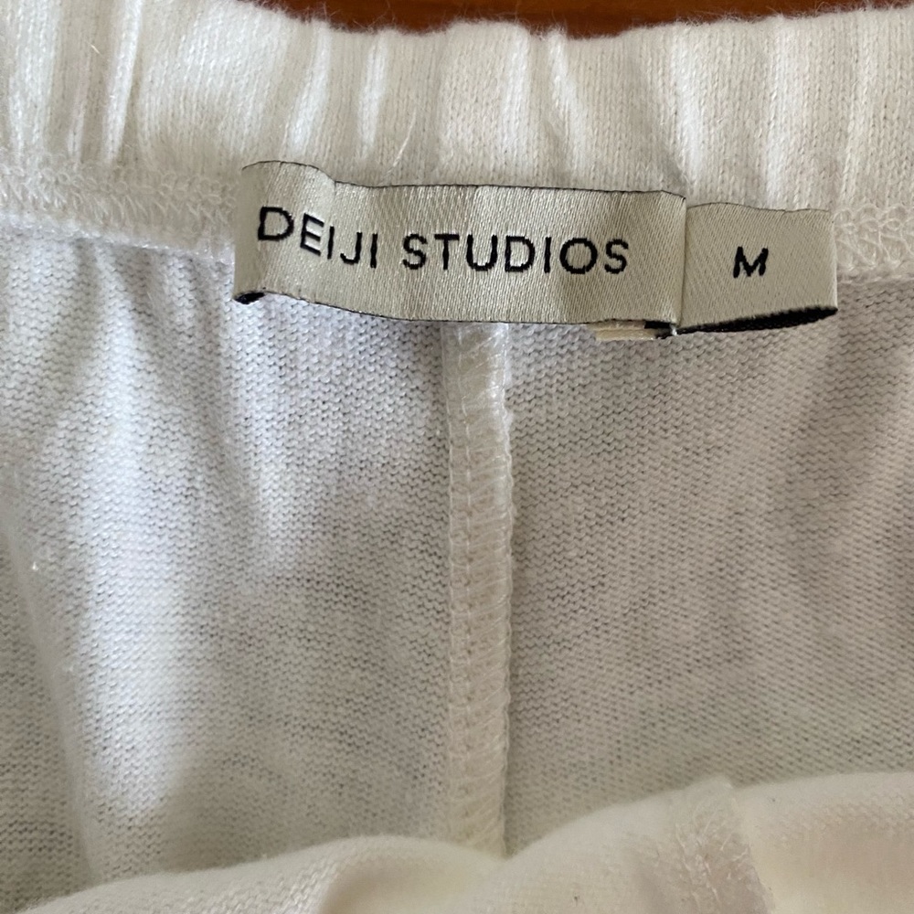 Deiji Studios - Cream/White - Jersey Pant - Picture 4 of 4